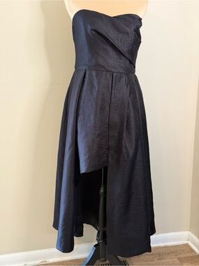 black halo jada cocktail dress Black Halo Jada Linen Cut-Out Midi-Dress